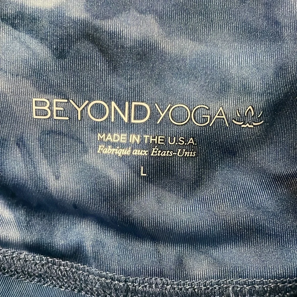 Beyond Yoga • smokeshow wave high waist long leggings blue sz L - Picture 8 of 8